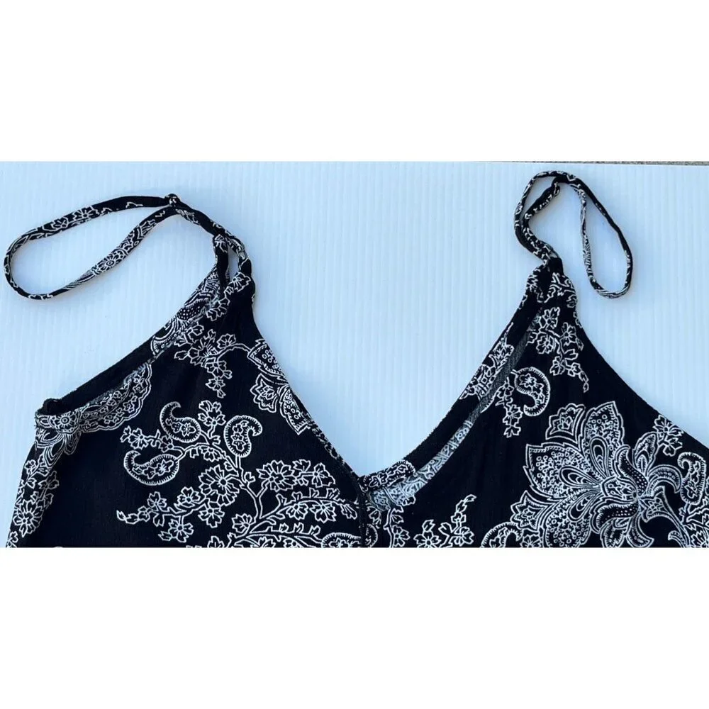 After Party By Nasty Gal Women’s Black Strappy Floral Wide Leg Jumpsuit Size XS - Picture 5 of 16